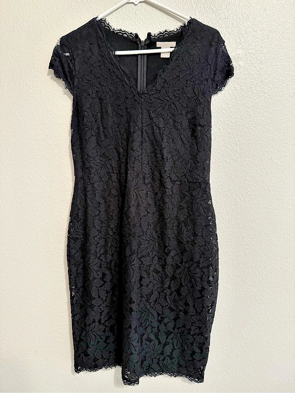 H&M Parker Black Lace Midi Dress Like New